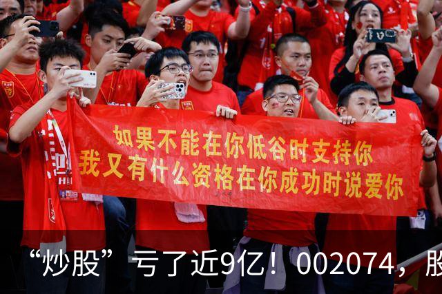 “炒股”亏了近9亿！002074，股价跌停